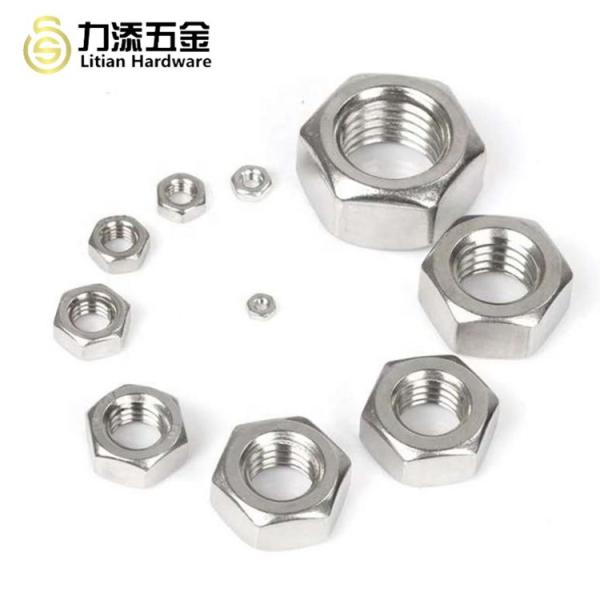 DIN439 Stainless Steel Hex Nuts , M2 Hex Nut Grade 12.9 Black Oxide