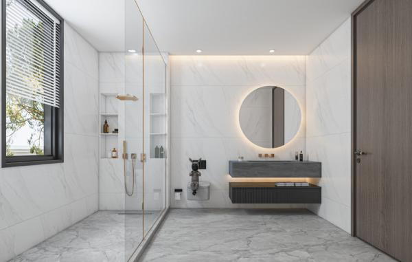 Minimalista Elegante unidade de vaidade flutuante Led Mirror Banheiro Vaidade Anti-corrosião