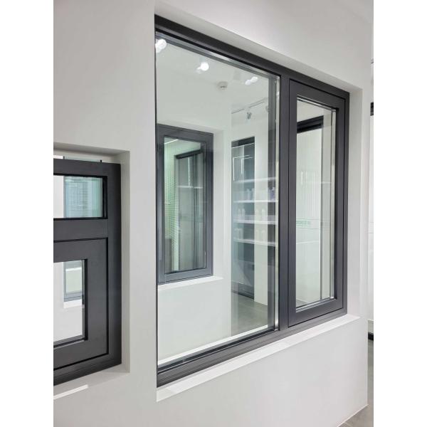 Anodized EPDM SEAL Top Opening Style Aluminum Casement Windows Wood Grain Color Palette