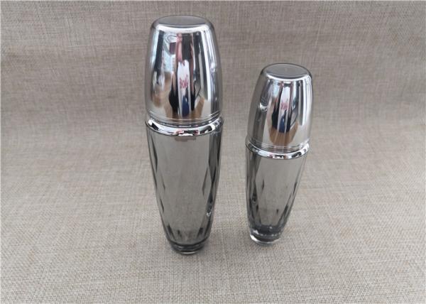 Diamond Shape Silver Acrylic Lotion Bottle For Cosmetic Cream 50 / 100G