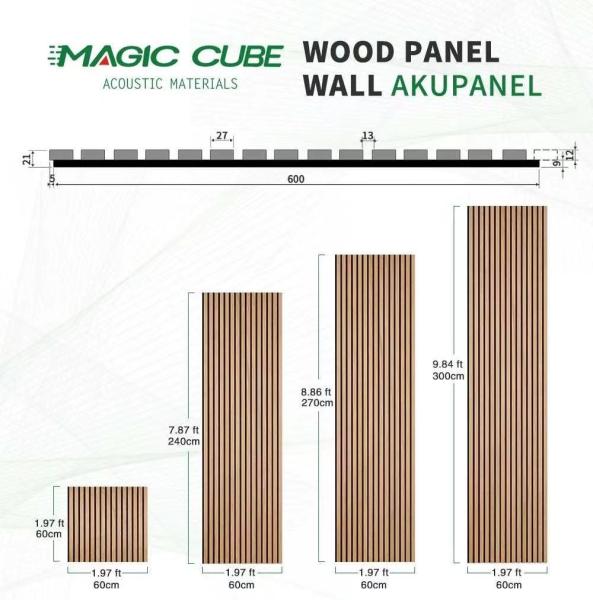 Ceiling High Frequency Wood Slat Acoustic Wall Panels Acupanel With Veneer Surface