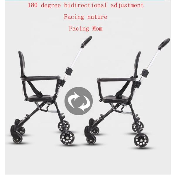 6 Months 3 Years Age Group Carbon Steel Baby Stroller Foldable Reversible High View