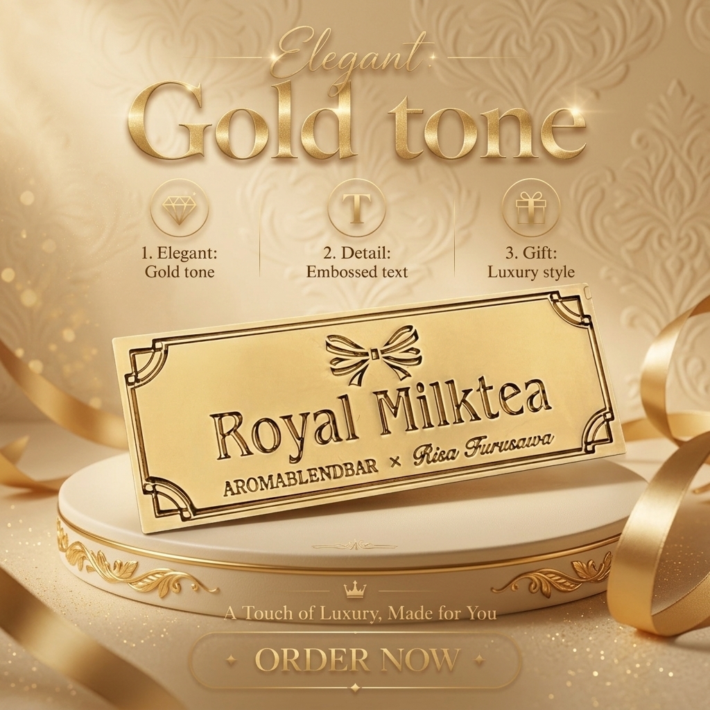 Customized Zinc Alloy Nameplate Brand Set Showcases High-end Gift Box Applications
