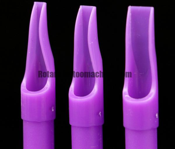 Purple Disposable Tattoo Gun Tips Different Size Matching With Tattoo Machines