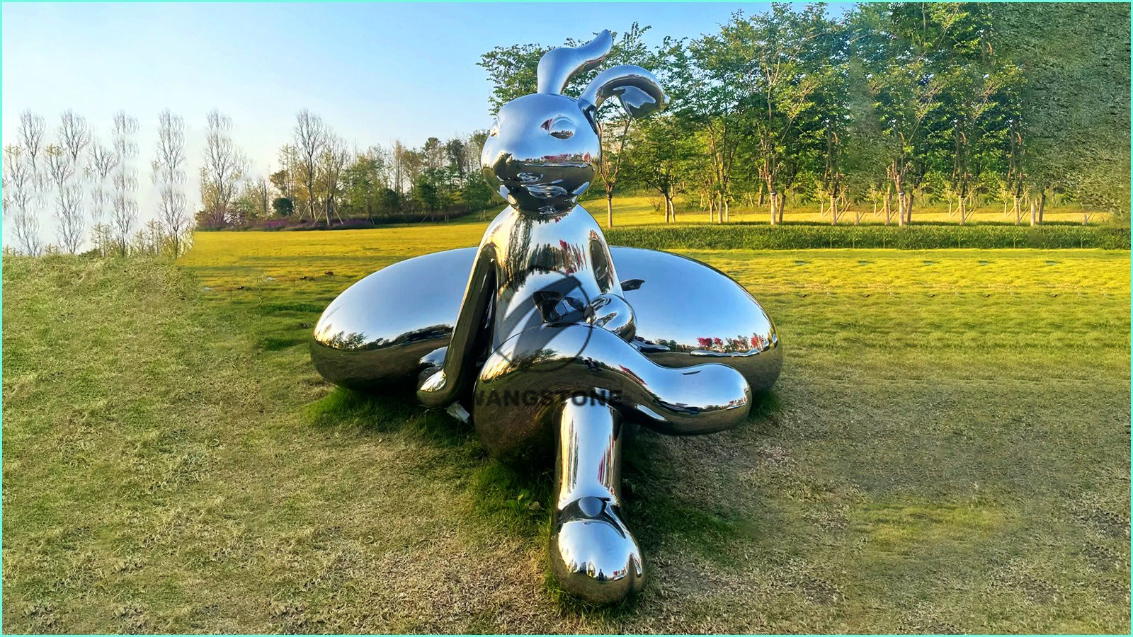Cartoon Animal Character Sculpture Decoration Stainless Steel Mirror Polished Statue