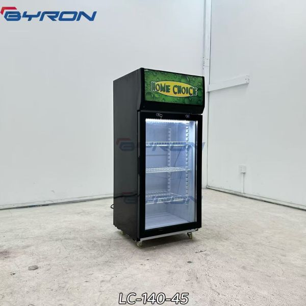 Adjustable Shelves Mini Beer Fridge Glass Door Beverage Fridge Noise Free