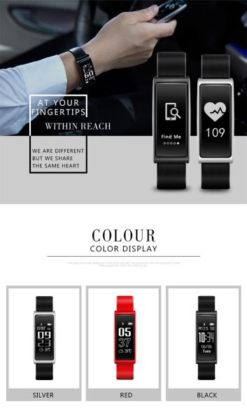 Luxury leather strap smart wristband C9 assistive touch screen heartrate pedometer bracelets