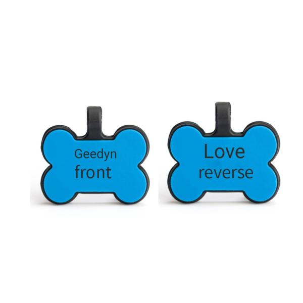 Rose Orange Blank Dog ID Tags Silicone Name Tags For Dogs Personalized