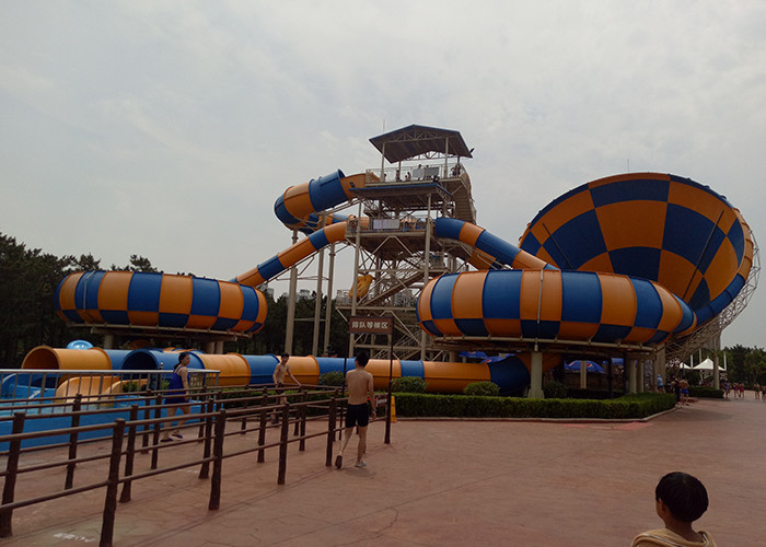 Красочный Супер Bowl Water Slide Playground / Fiberglass Water Slide Water Park Project