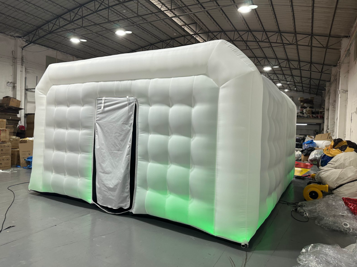 White Oxford Inflatable Hot Yoga Tent Portable & Easy Storage Studio for Indoor/Outdoor Yoga & Gymnastics
