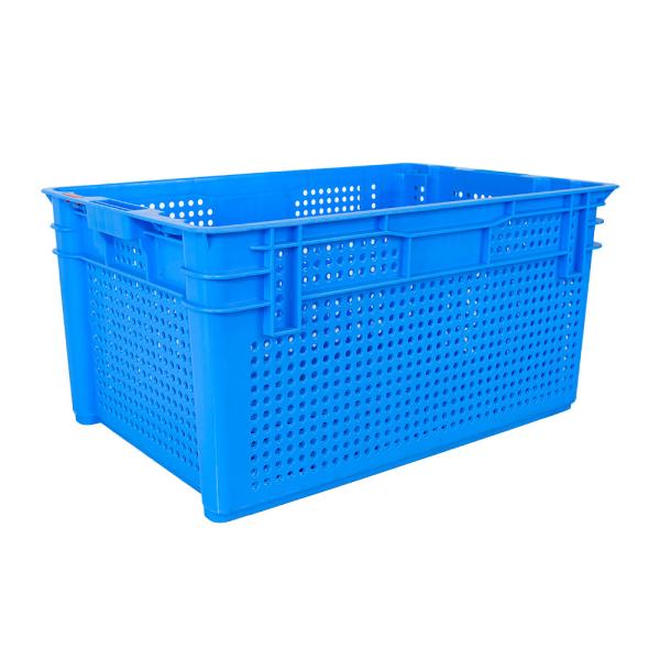 Cesto de frutas de plástico empilhável 640x415x305mm para organização e exibição