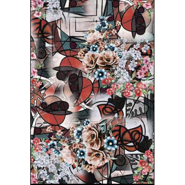 Recycled Customized Polyester Digital Print Silky Satin Fabric for Women's Clothing Dresses Bags Curtain