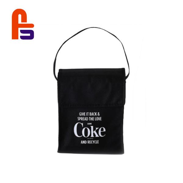 Black Color Cooler Bags Lunch Temperature Resistance Fabric Shopping Bag
