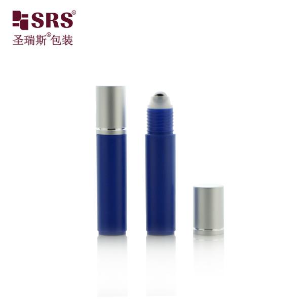 10ml Frosted Black Roller Bottle for Perfume Empty Eye Serum Roll on Bottle with Metal Roller Ball Factory Sale