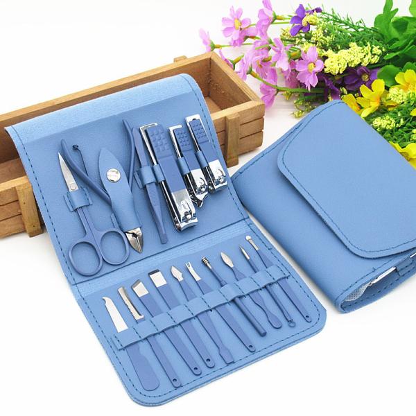 Manicure Set Nail Clippers Tools Household 4/12/16Pcs Stainless Steel Ear Spoon Nail Cutters Scissors Kit For Manicure Tools