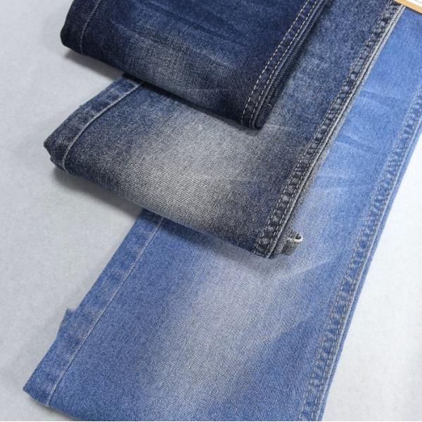99% algodón 1% Spandex algodón Spandex tejido de denim azul oscuro 8.6 oz a prueba de contracción