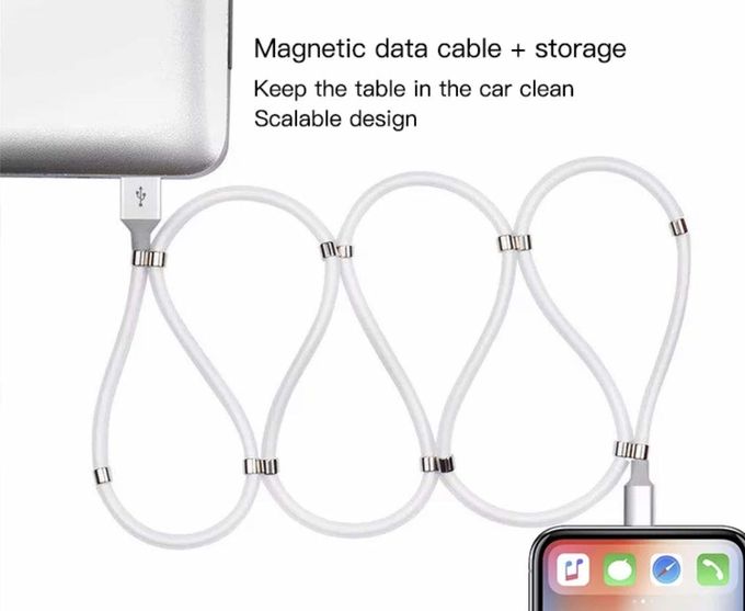 Магнитная собственная личность хранения кабеля 4.7mm заряжателя USB телефона обматывая Retractable зарядный кабель