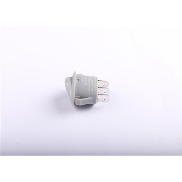 6A 10A 250VAC Oval Rocker Switch , Grey 2 Position Momentary Toggle Switch