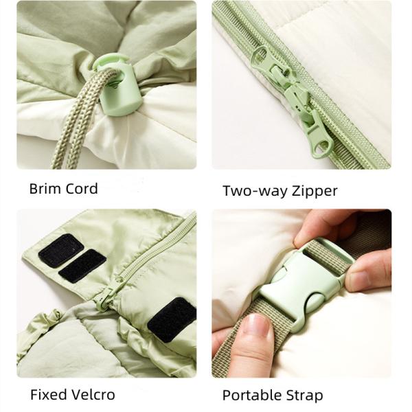 1.8KG Down Cotton Camping Sleeping Bag with Hood Lightweight Single Sleeping Bag