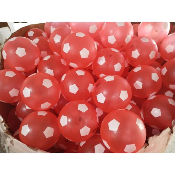 Inflatable PVC Gym Ball , 20CM Transparent Pink Soccer Ball For 3 Ages Kids