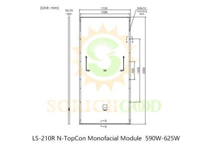 590W 210R N-TopCon Monocrystalline Silicon Panels For Solar Applications