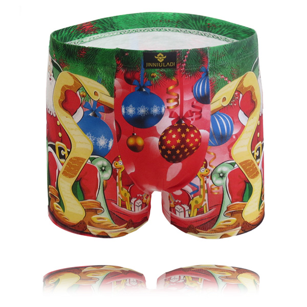 New Style Underwear Men underwear funny Print Cotton Men Boxer Sexy Brand Cuecas Cool Men