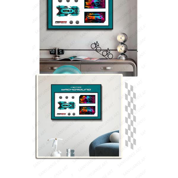 Customized Color Wall Hanging Art Building Blocks 4S Car Dealership 3D Wall Murals