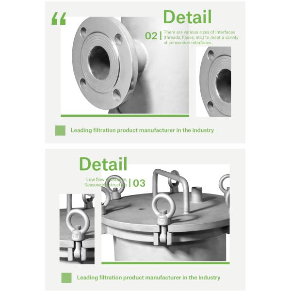 Корпус фильтра сумки нержавеющей стали для фильтрации воды духа сока вина пива