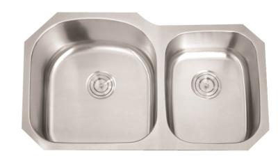 Grande banca da cozinha dobro da bacia nenhum material de aço inoxidável do dreno 304