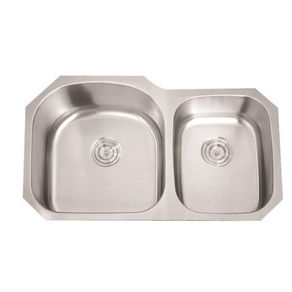Большая двойная кухонная раковина шара отсутствие материала нержавеющей стали Драйнер 304
