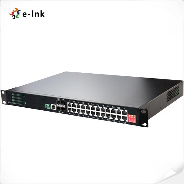 L2+ industrial Rackmount controlou o porto 1000T 802.3at do interruptor 24 ponto de entrada + 4 o porto 1000X SFP