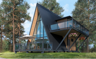 Luxurious Small Prefab Triangle House Waterproof Container Accommodation Hotel Featuring Sandwich Panel Movable Prefab House