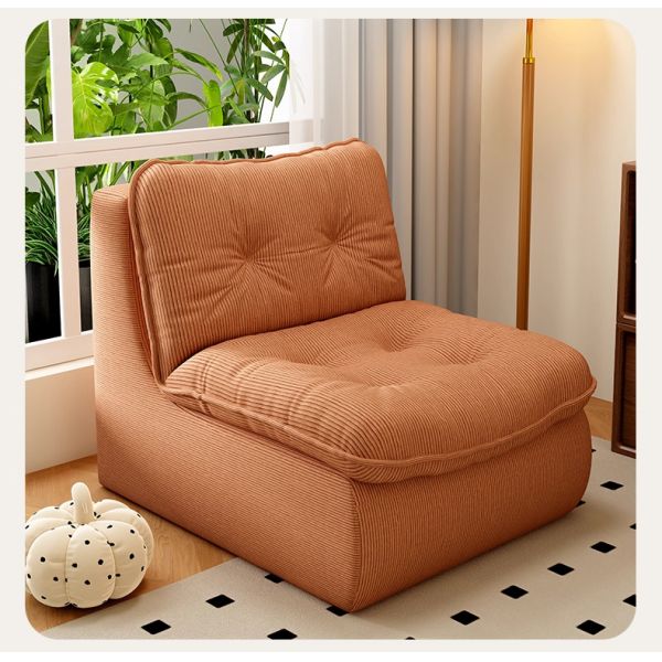 Modern Bean Bag Chair Reclining Sofa with Corduroy Fabric Modular & Portable Design for Living Room and Balcony Use