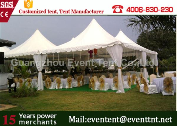 Big Wedding Luxury Camping Tent Waterproof Square Roll Up Windows With Mosquito Net