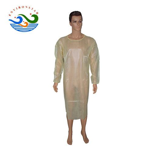 Wear Resisting Yellow Disposable Isolation Gowns For Food Industry