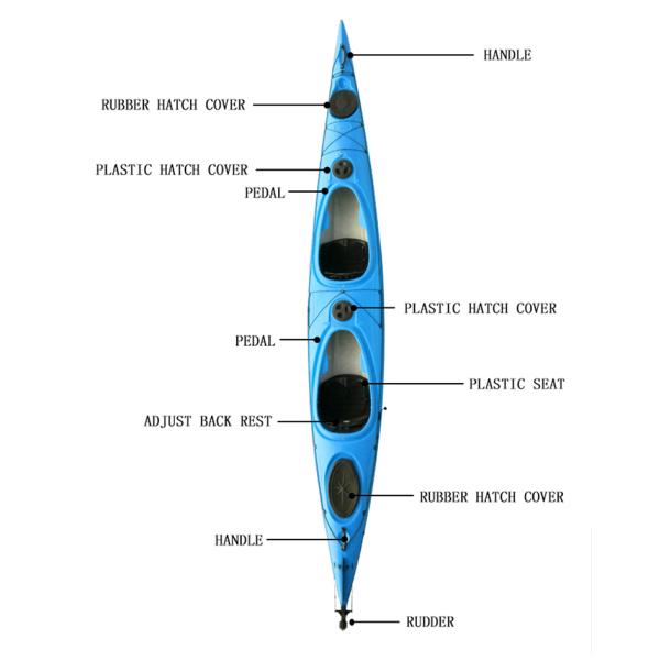 Sit In Sea Touring Kayak Ocean Canoe 2 Person Seat For Family