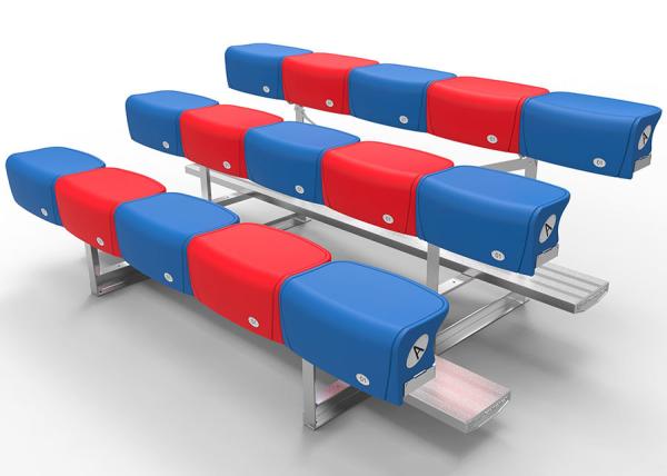3 Rows Aluminum Football Modular Grandstands With Plastic Echo Bench Seat
