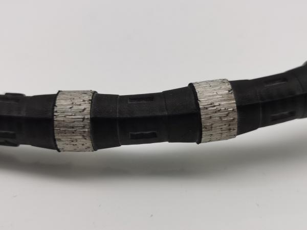 11.5mm Borracha Primavera Diamante Serra de arame para extração de minério de mármore Corte de contas de diamante corda
