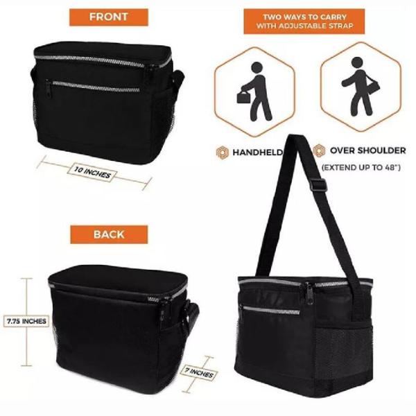 Многоразовая складная течебезопасная изолированная сумка охладителя обеда для располагаясь лагерем БАРБЕКЮ пикника