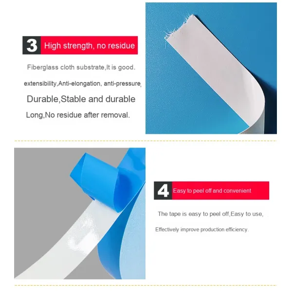 Double-Sided Tape LED Panel Light Insulation Thermal Conductive Blue Film Manufactured Paper Strong Adhesive Heat-Resistant