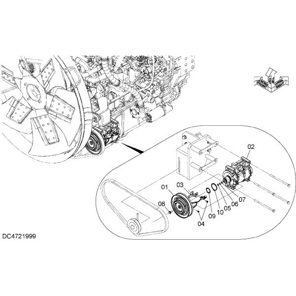 4721999 Компрессор HITACHI Запчасти экскаватора для ZX200-5G