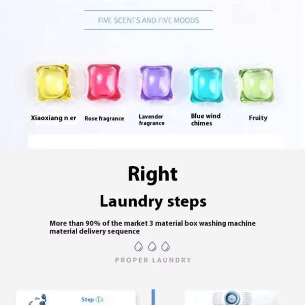 Factory Direct Sale Lavender Deep Cleaning Gel Pods with Low Foam Easy Rinse and Color Protection Laundry Pods