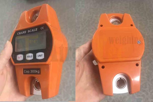 Mini Crane Weighing Machine Plastic Crane Scale 300kg Capacity Orange Color