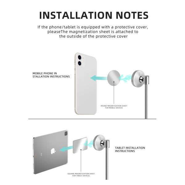 567g 90mm Height Aluminum Alloy Magnetic Tablet Stand / Ipad Pro Stand Magnetic