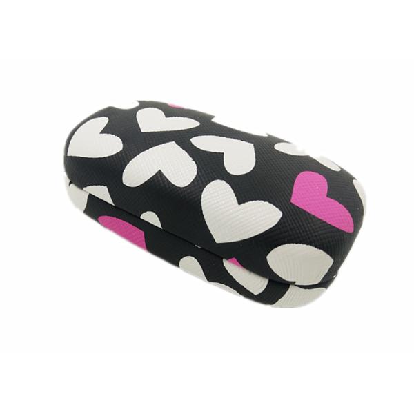 Heart Pattern Iron Contact Lens Travel Case Lovely Suitable For Women / Youth