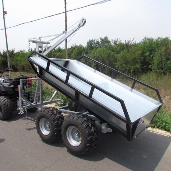 Heavy Duty Galvanized Atv Trailer Box Dump Trailer With Winch Off Road Tire