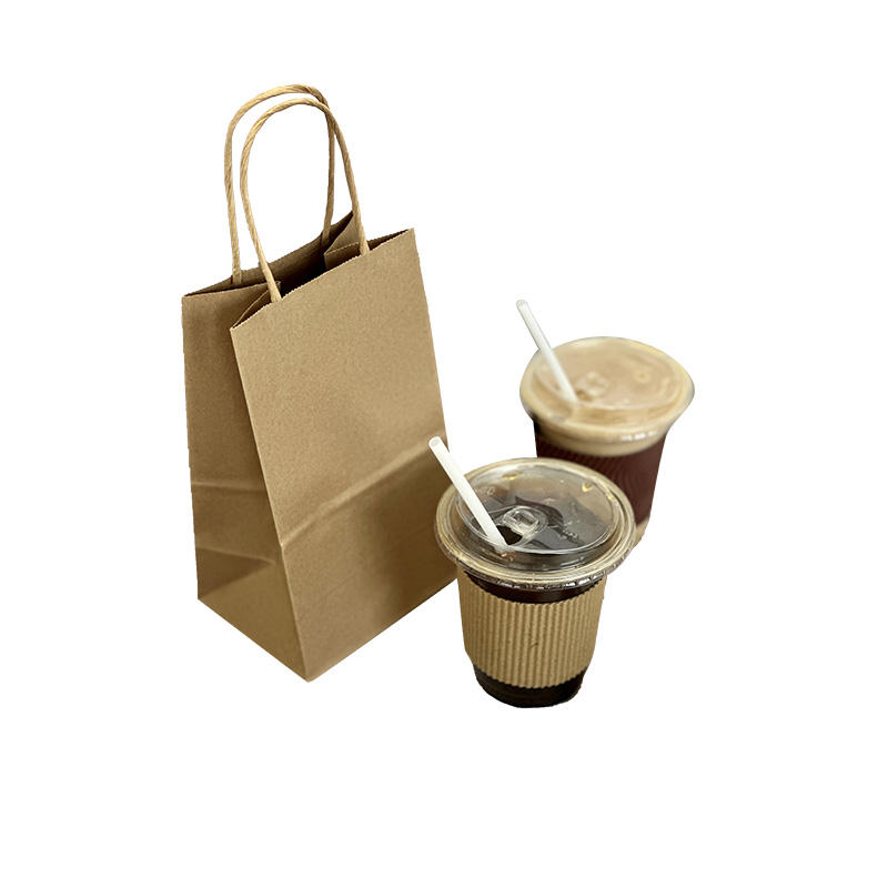 Custom Design Shopping Paper Bags Coated Recycled Materials