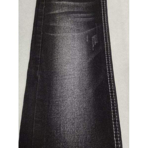 Super-Soft Twill Style BLACK/BLACK 11.2oz Stretch Denim Fabric 8*16/70 Construction For Jeans