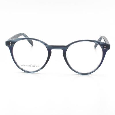 Retro Acetate Round Shape Anti Blue Light Eyeglasses For Kids