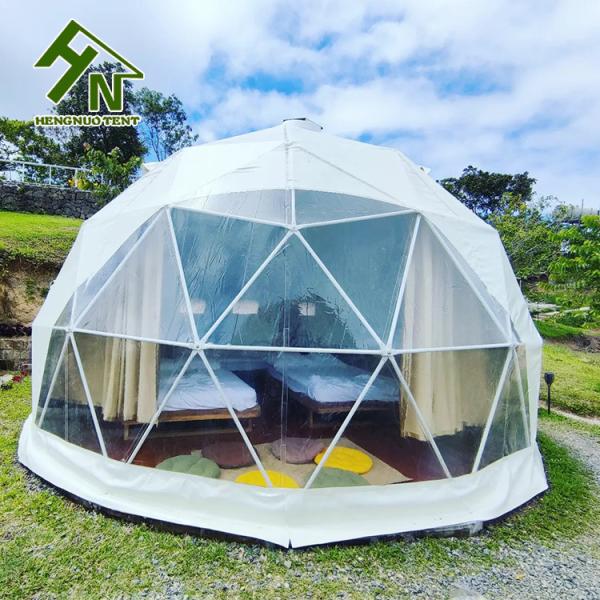 Custom Print 2 Person Outdoor Arabic Camping Geodesic Dome Tent For Sale